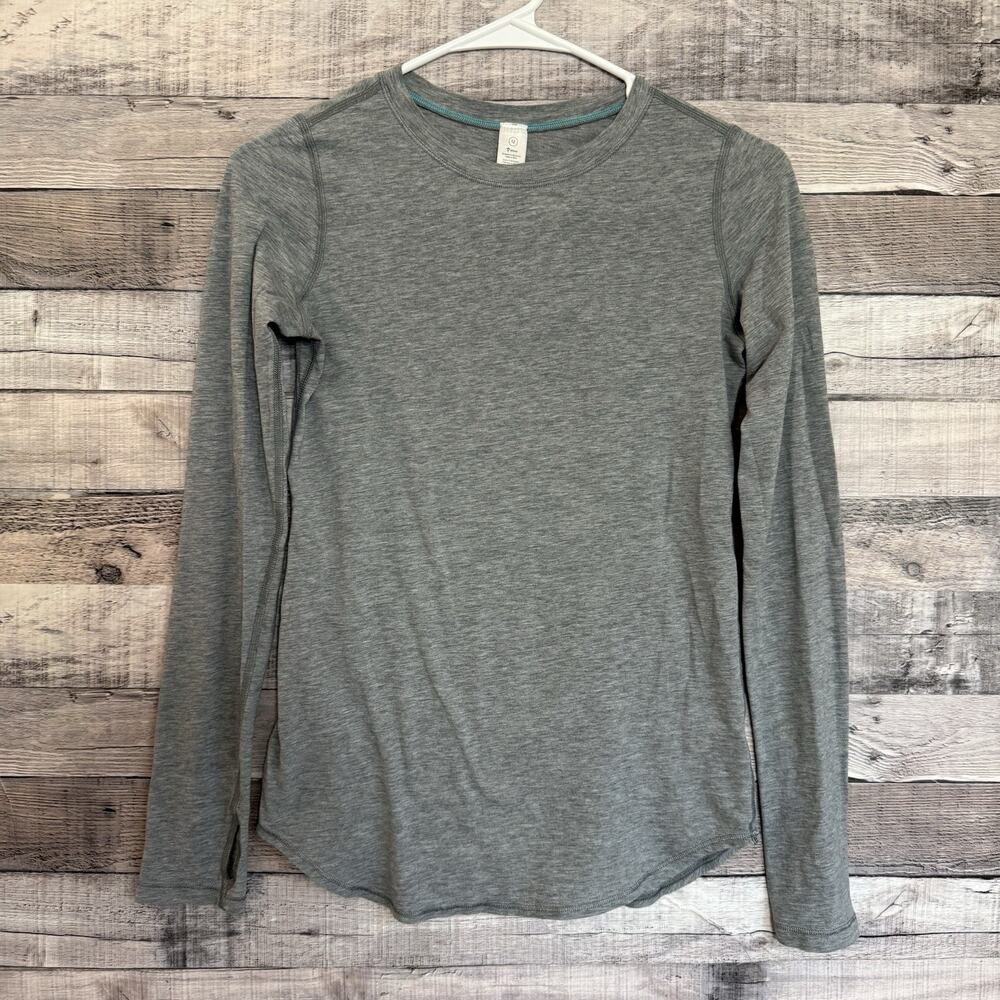 Ivivva Shirt Girls 12 Long Sleeve Crew Neck Gray Outdoors Casual Lululemon